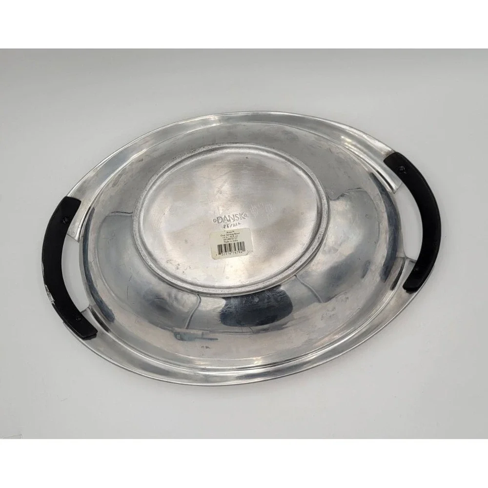 Dansk Rivet‎ Serving Bowl aluminum holloware Metal Modern discontinued 16